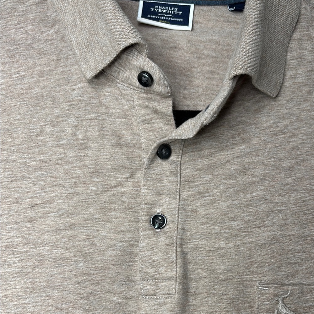 Charles Tyrwhitt Size S Men's Tan Polo Shirt - Picture 4 of 6